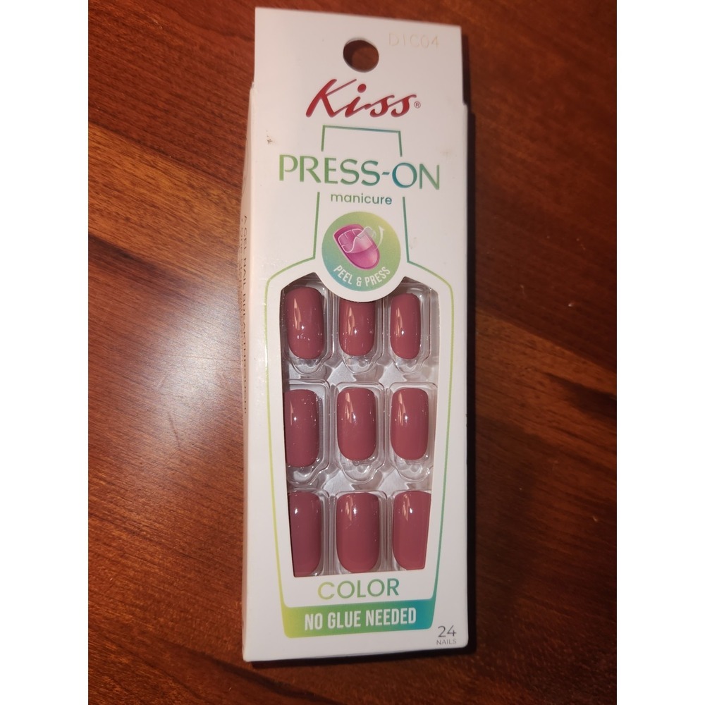 Kiss Press-On Nails Manicure- Lean‎ On Me- 24 Nails~DIC04~NEW